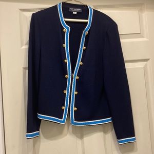navy zip up jacket st johns